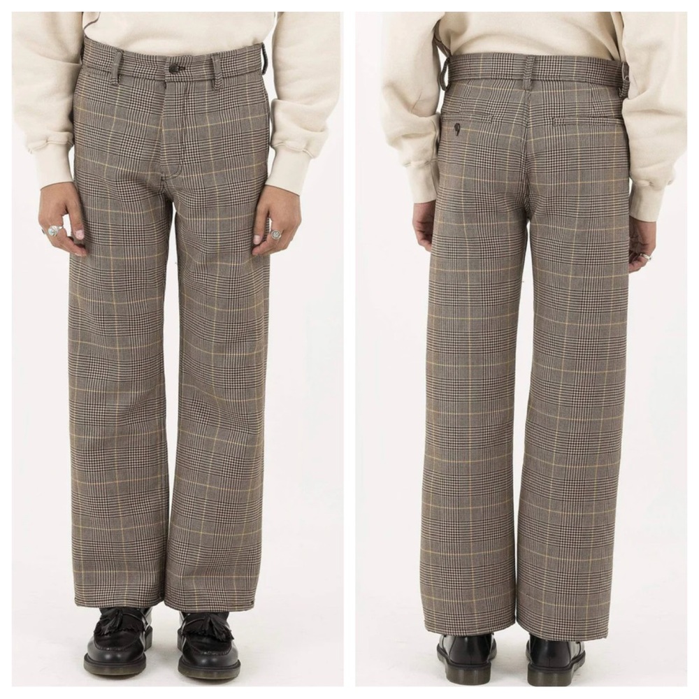 Marni Houndstooth Wool Check Pants Cigar